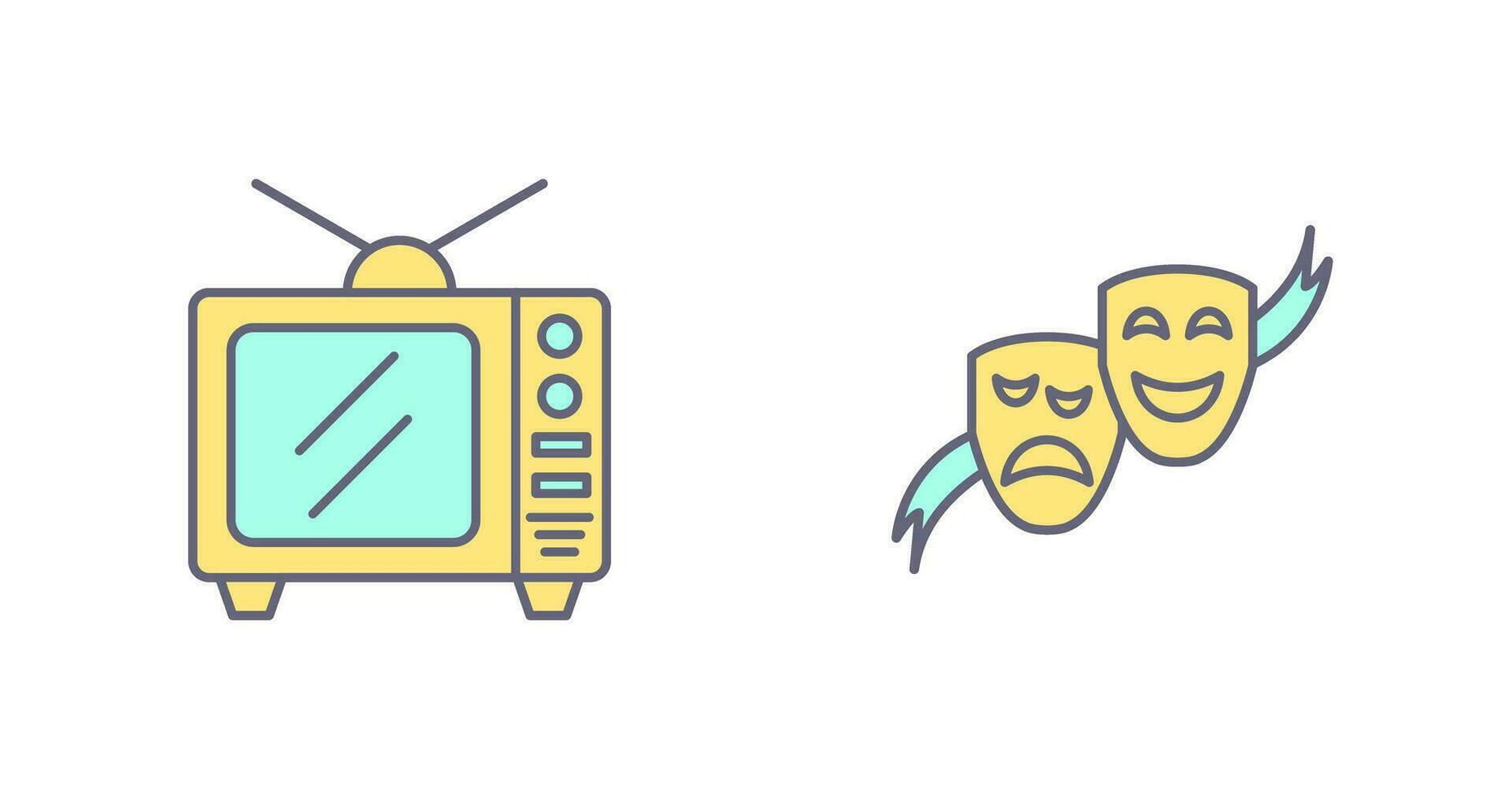 Tv and Theater Masks Icon vector