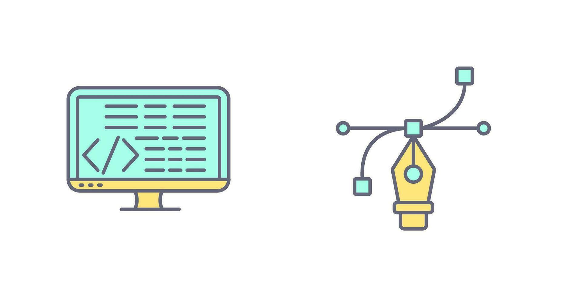 Coding and Vector Icon