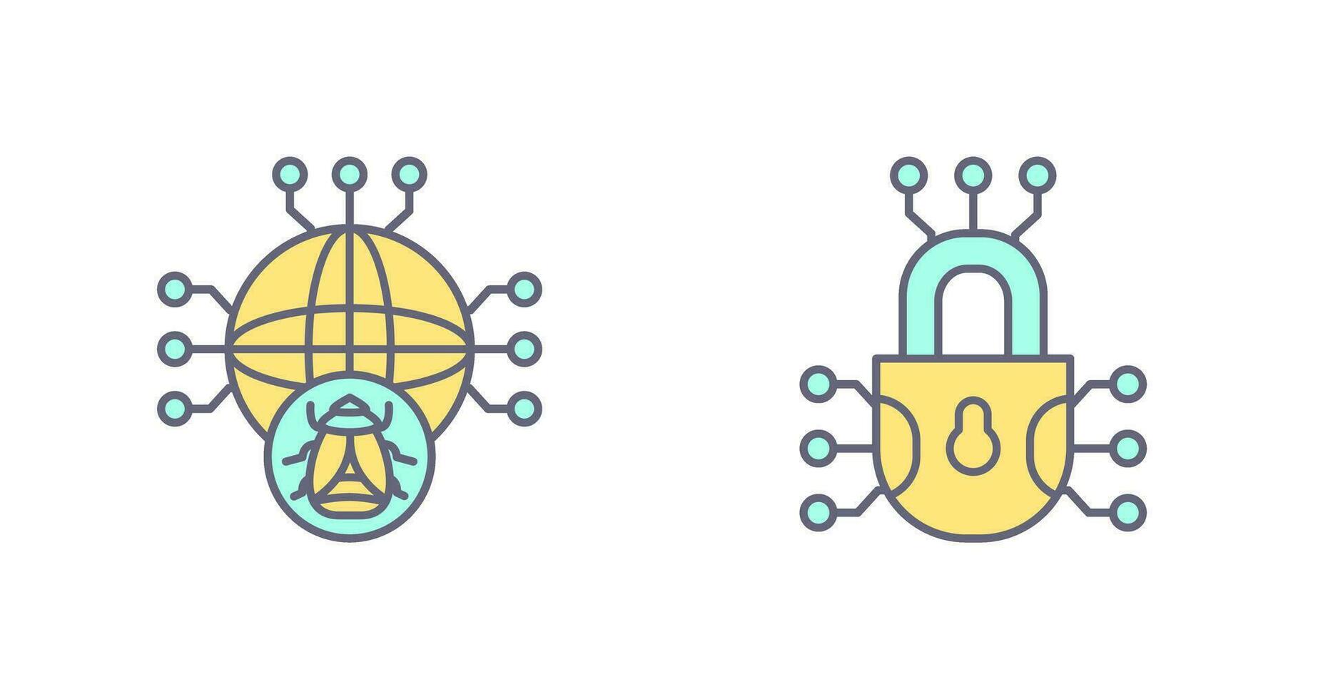 Global Malware and Cyber defence Icon vector