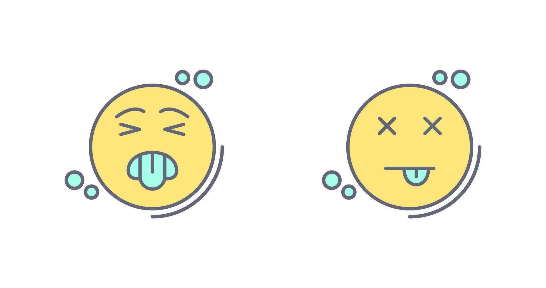 Disgusted and Dead Icon vector