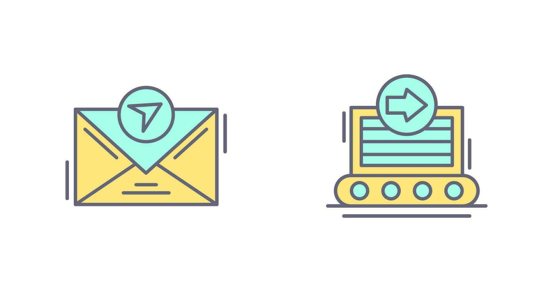 message and container Icon vector