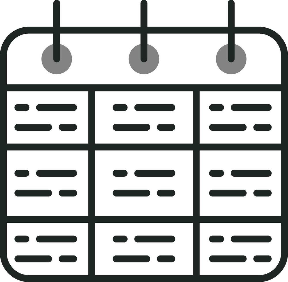 Timetable Vector Icon