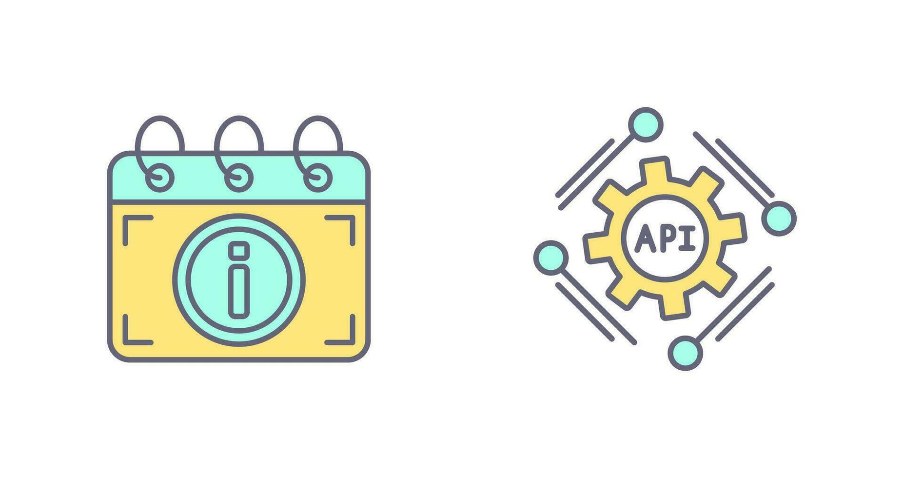 api and calendar Icon vector