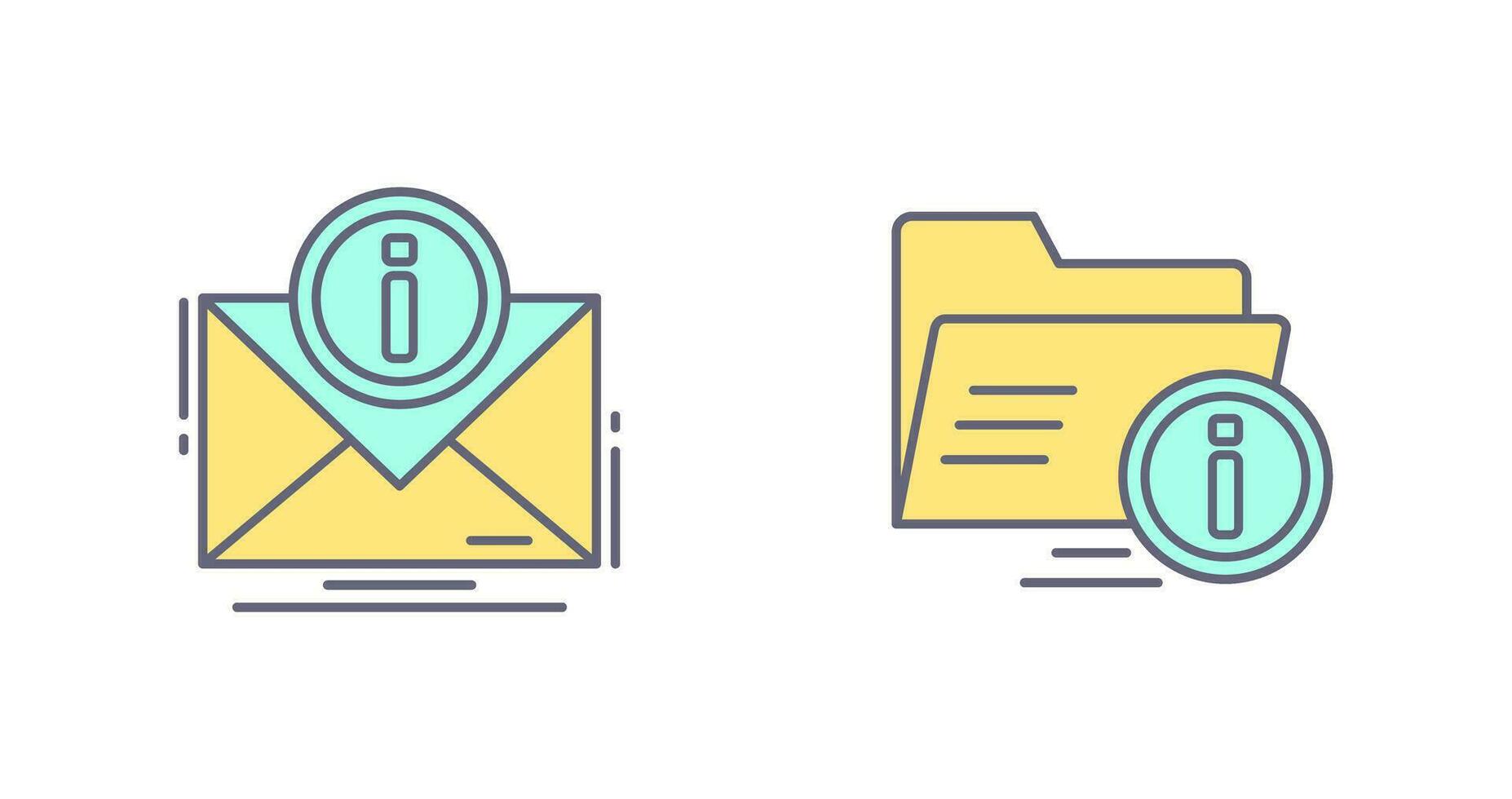 e mail and folder Icon vector