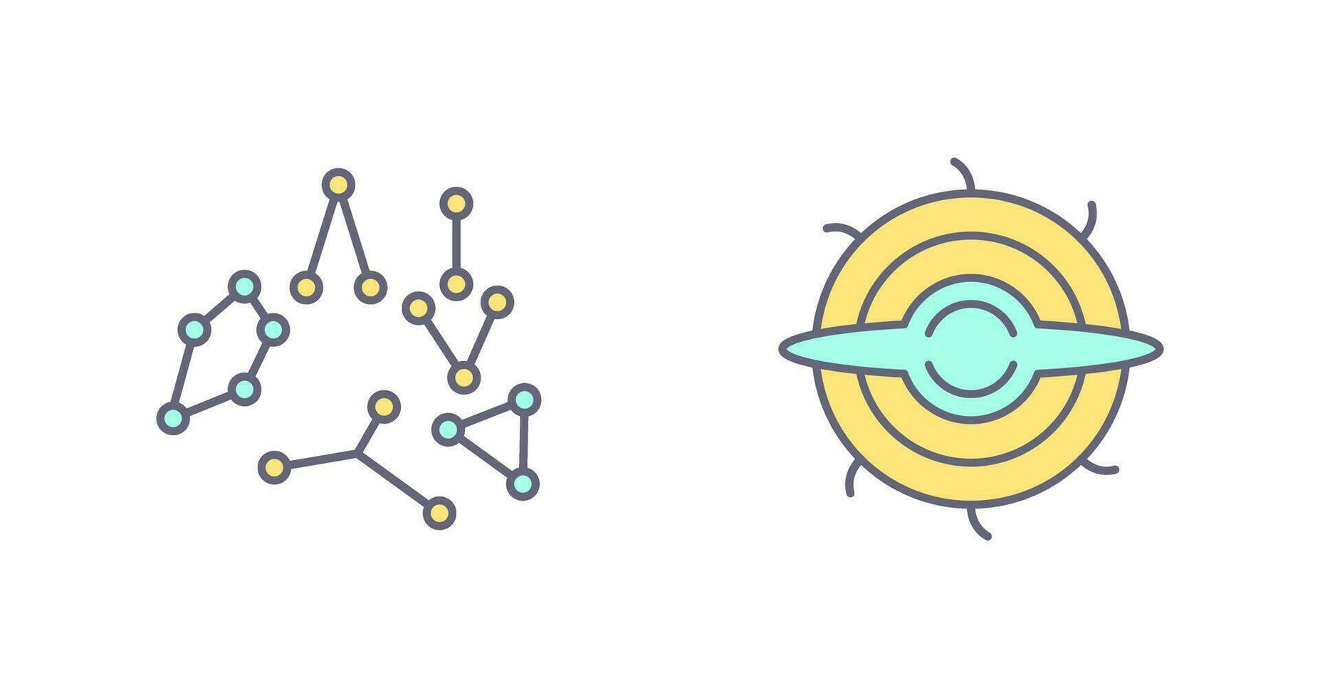 constellation and blackhole Icon vector