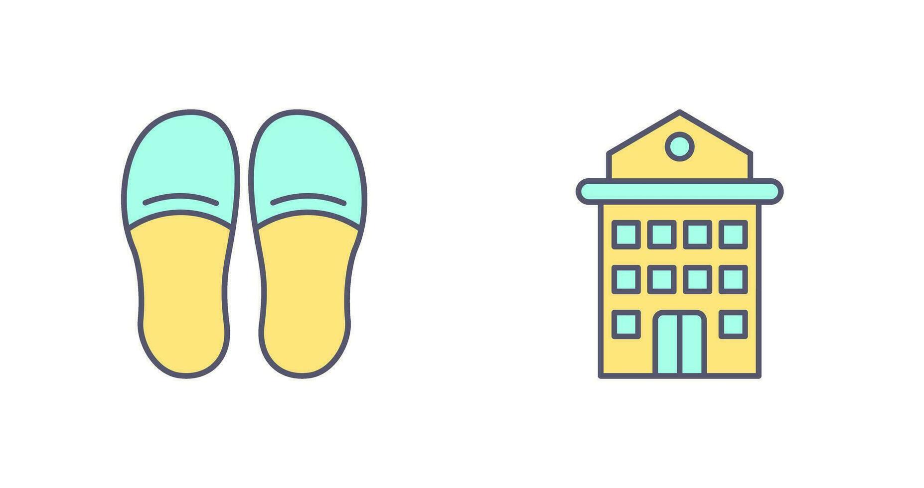 Slippers and Hotel Icon vector