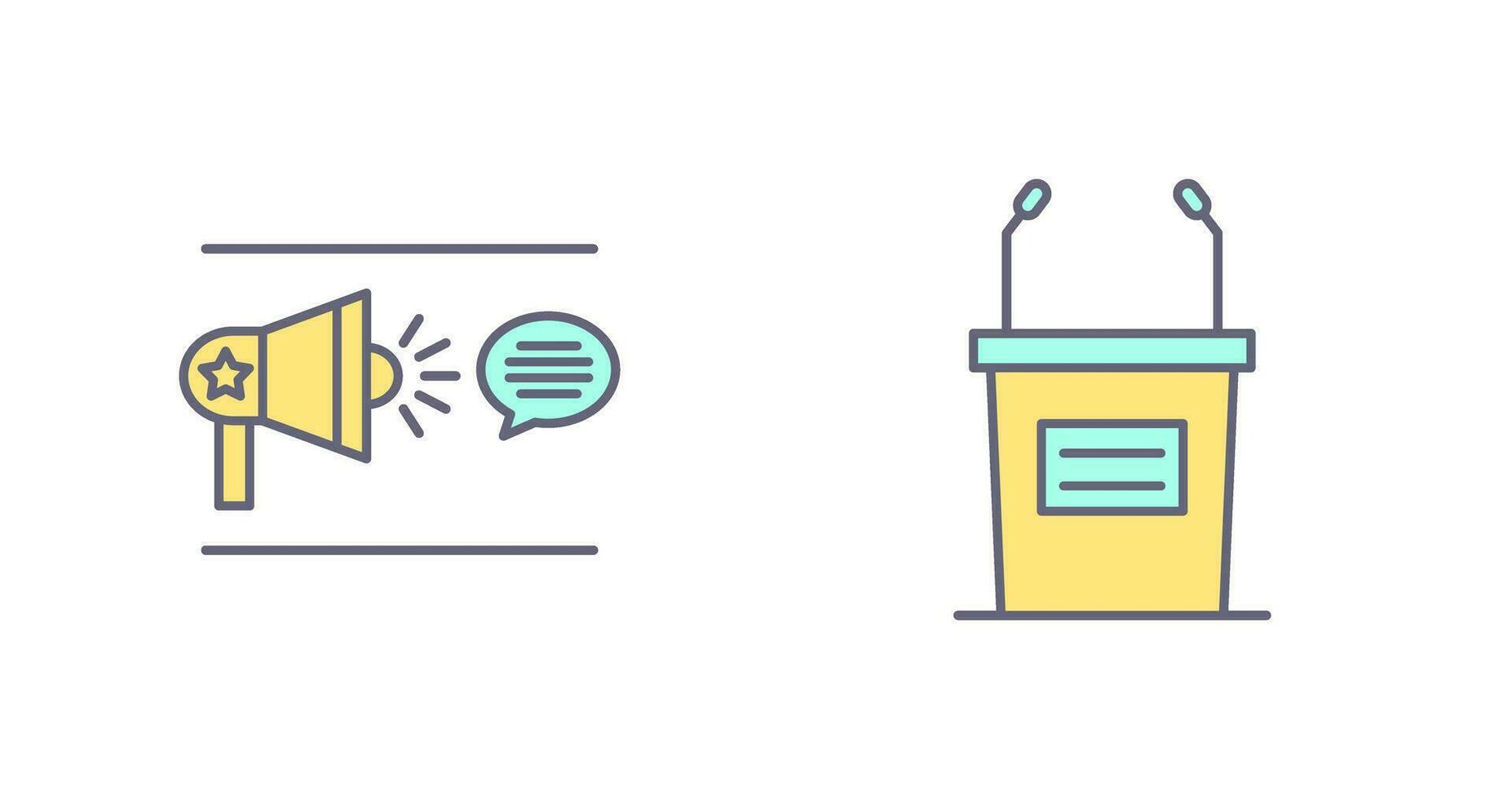 Freedom Of Speech and Debate Icon vector