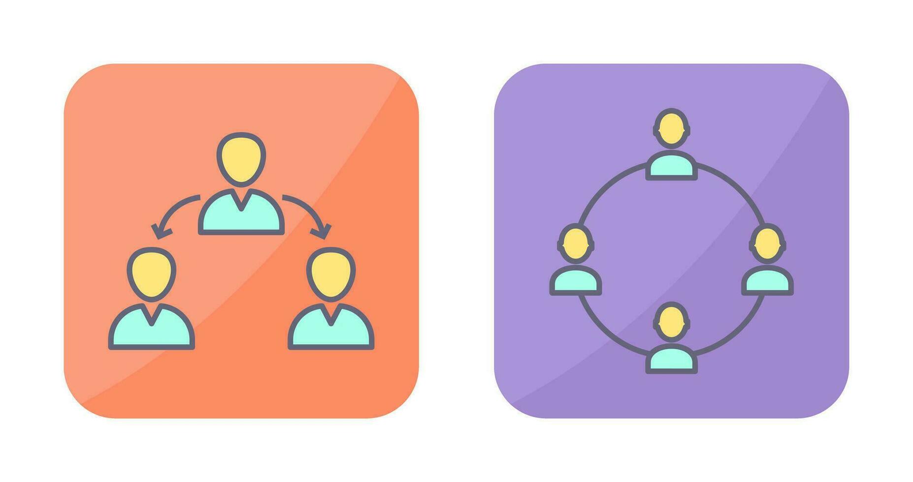 connected user and network group  Icon vector