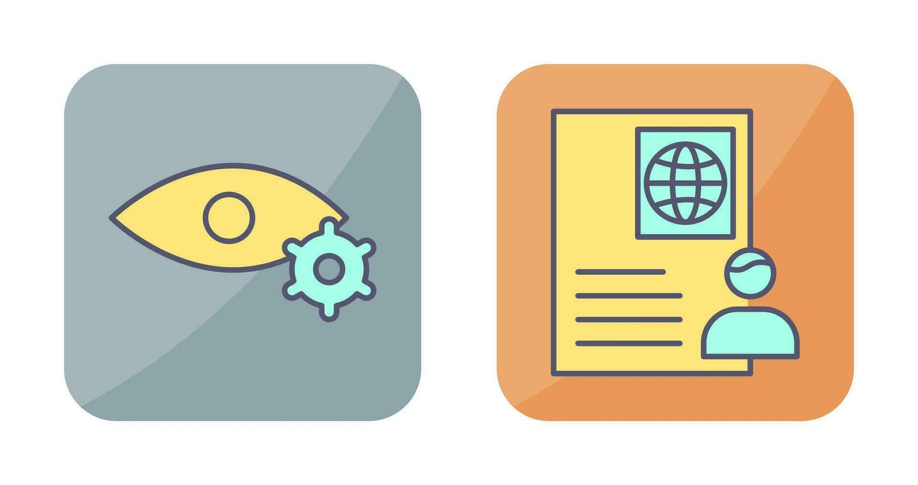 view setting and global profile Icon vector