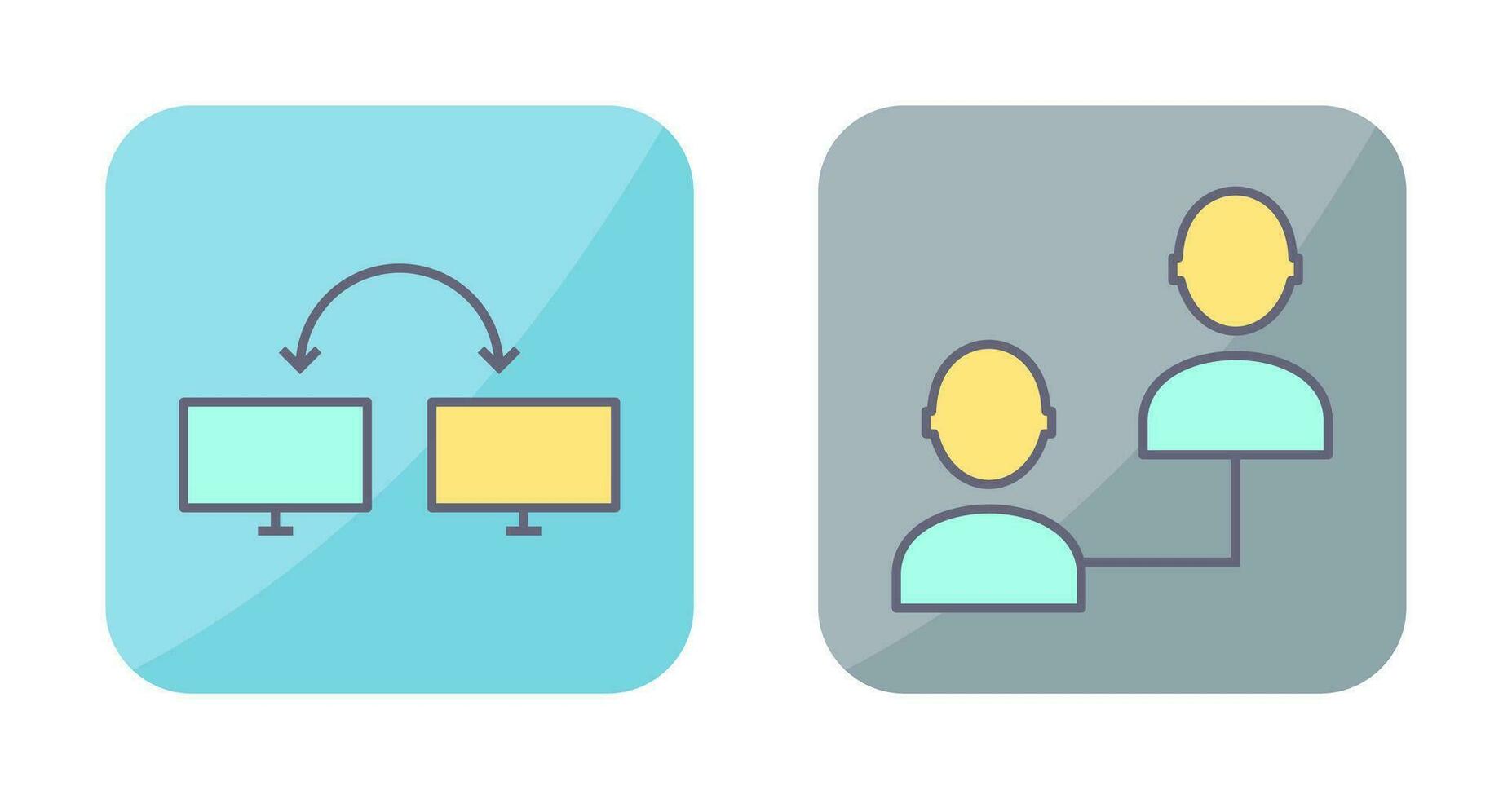 connected systems and connected profiles  Icon vector