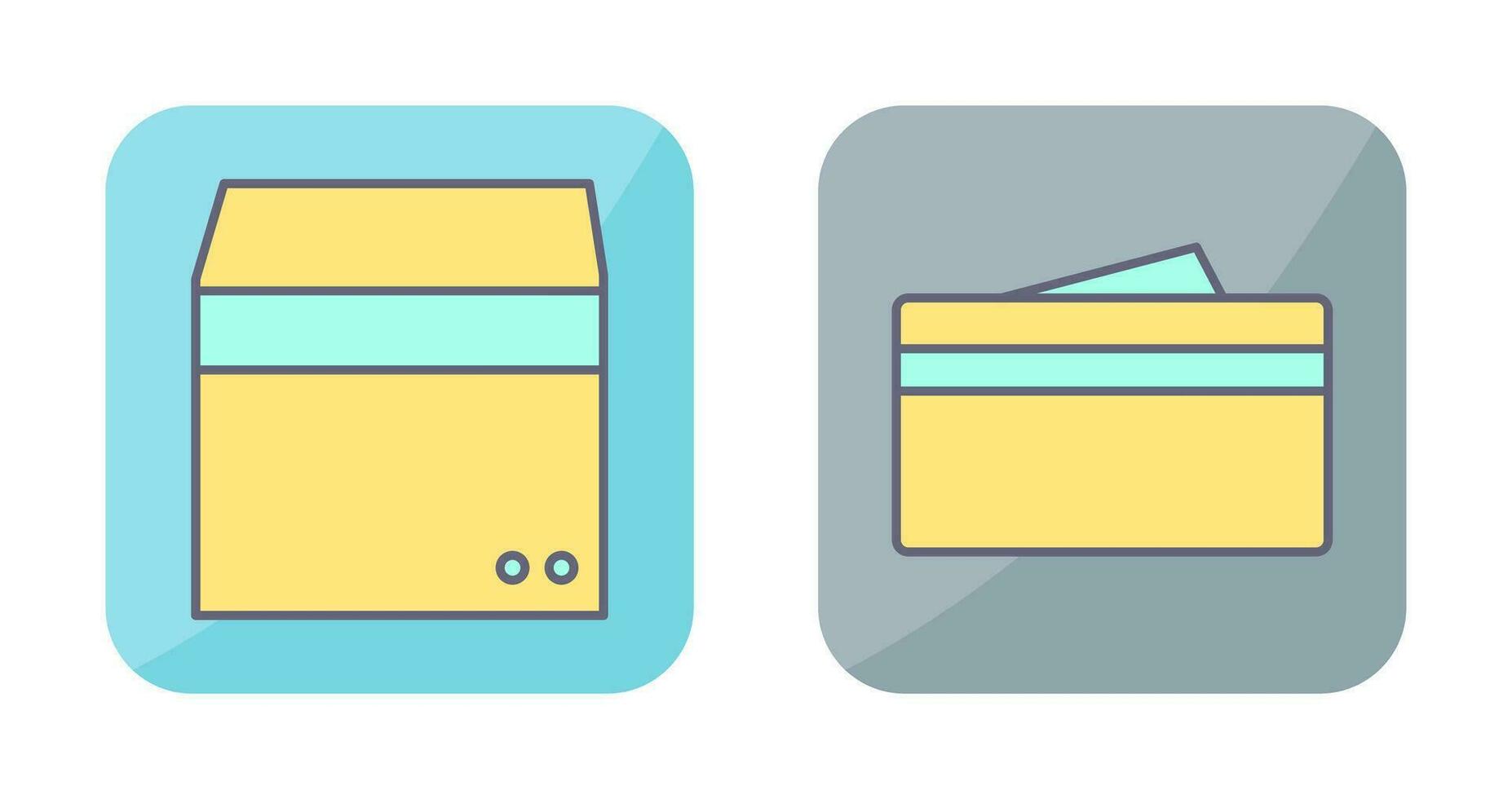 box and wallet Icon vector