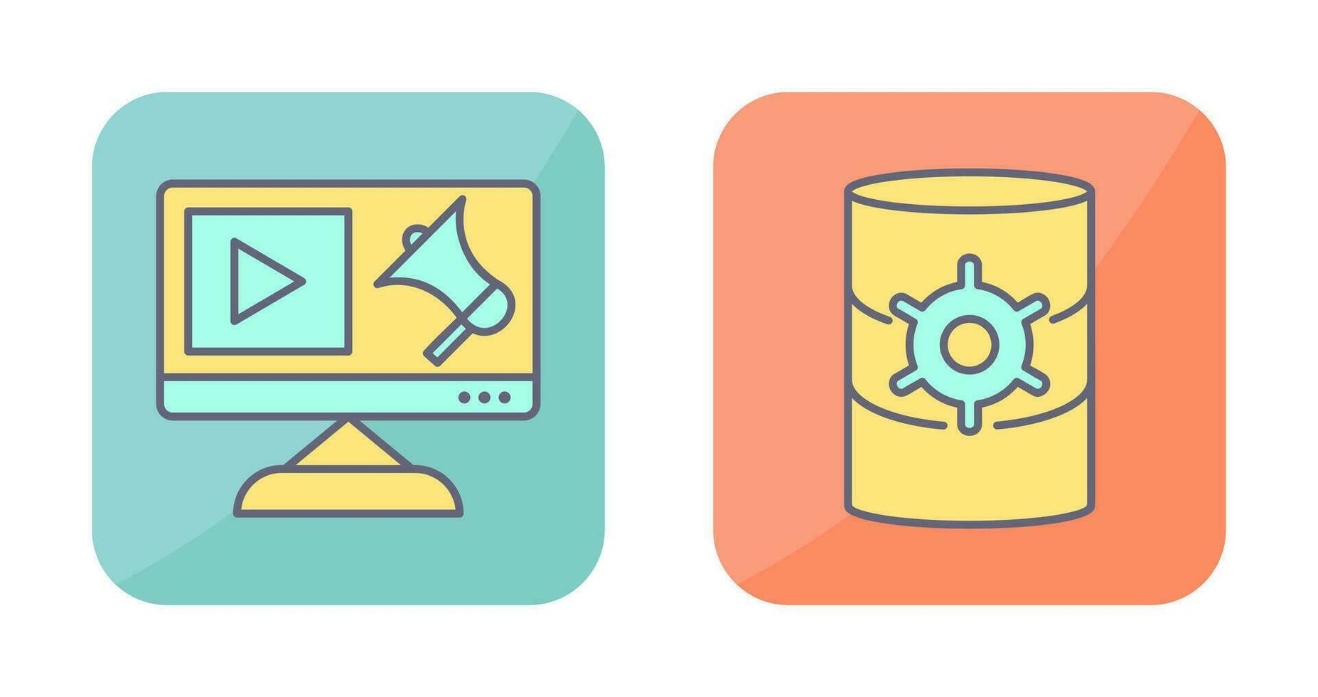 Digital Marketing and Database Management Icon vector