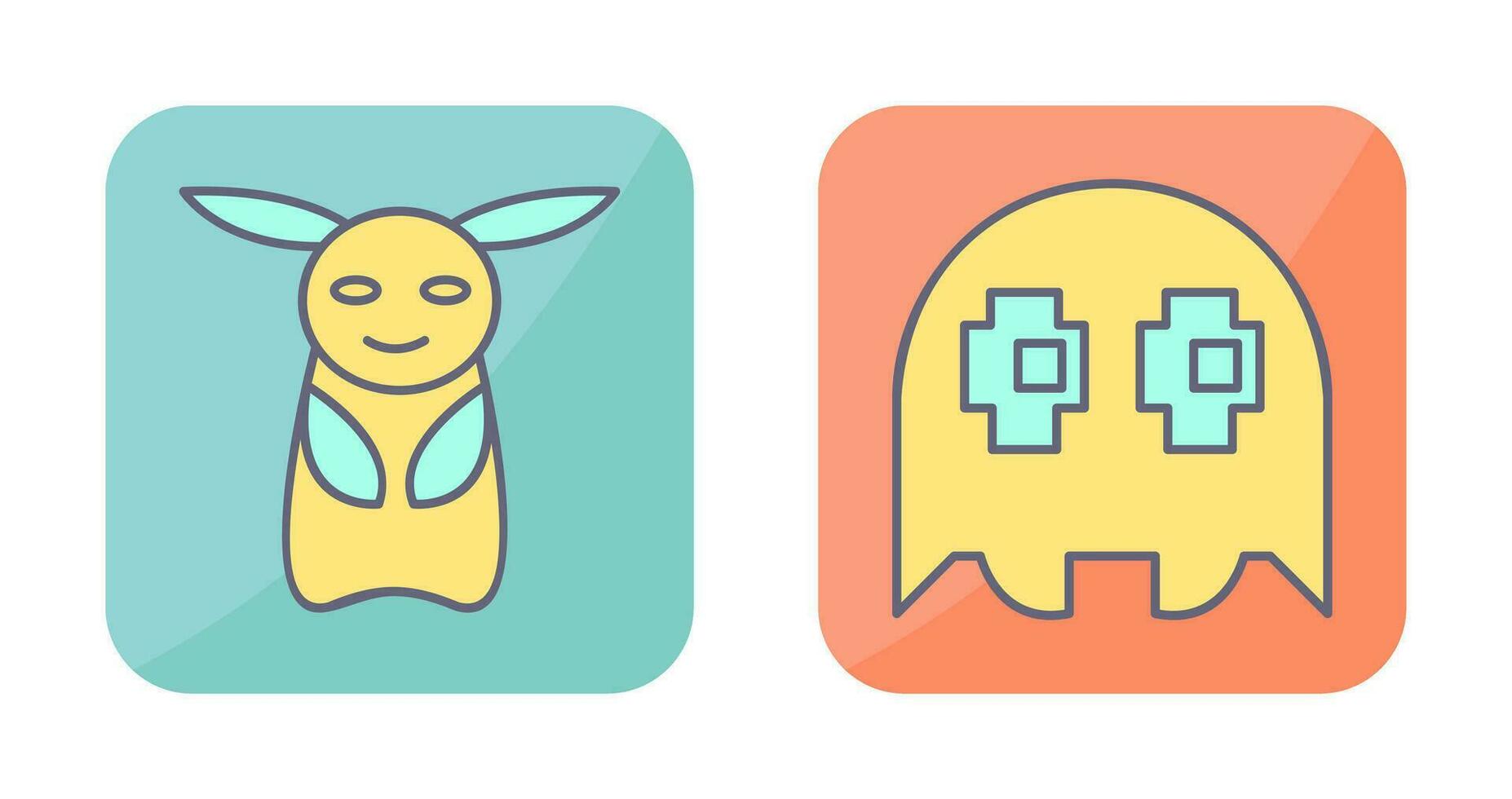 Game Character and Game Character Icon vector