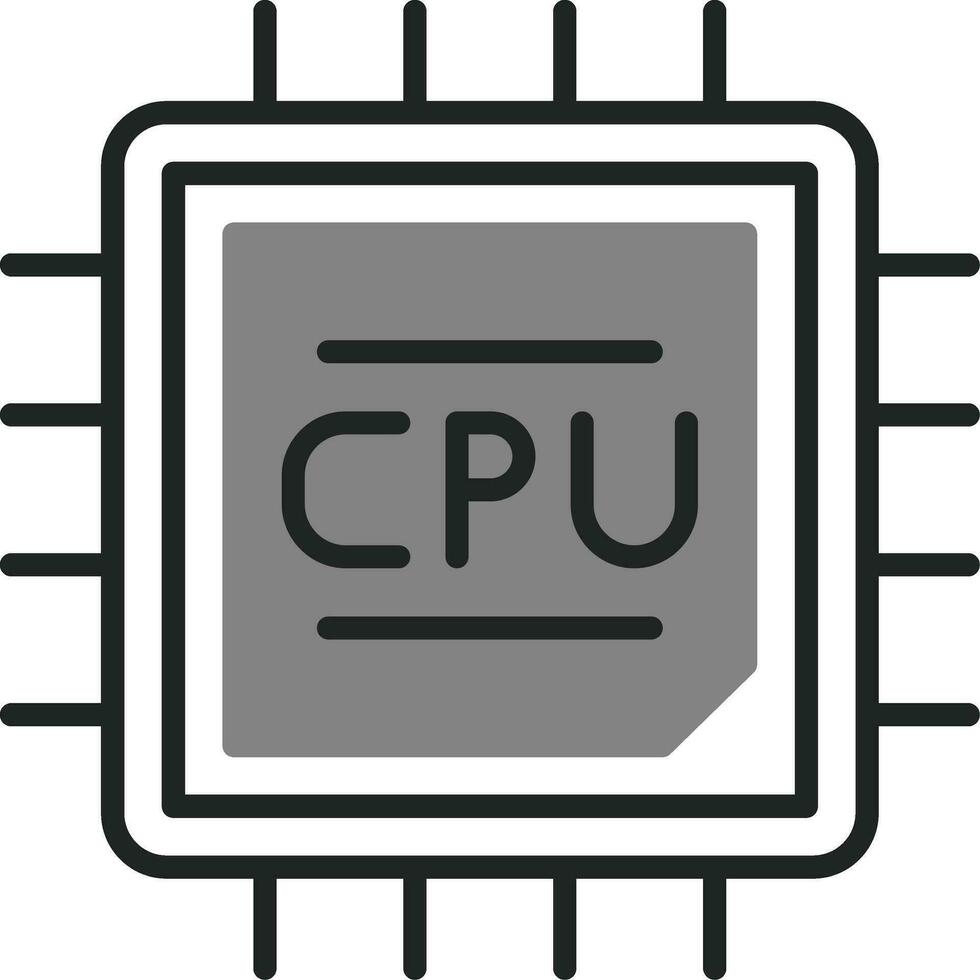 icono de vector de cpu