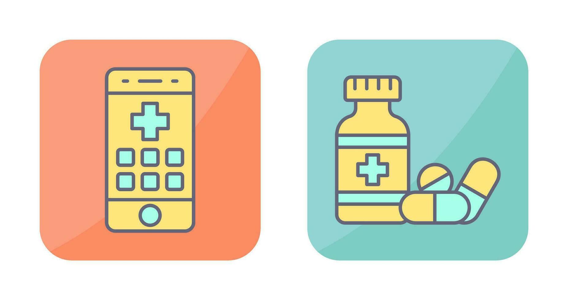 Emergency Call and Medicine Icon vector