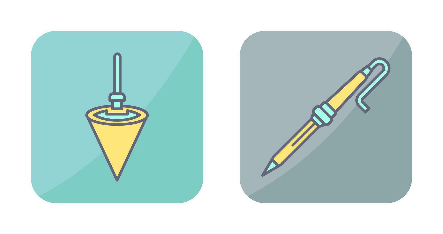 Plumb Bob and Soldering Icon vector