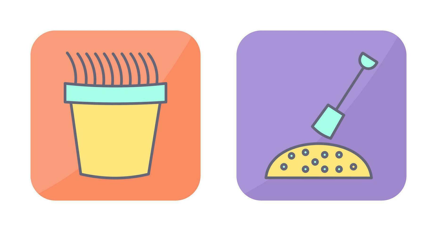 Gress Pot and Gardening Icon vector