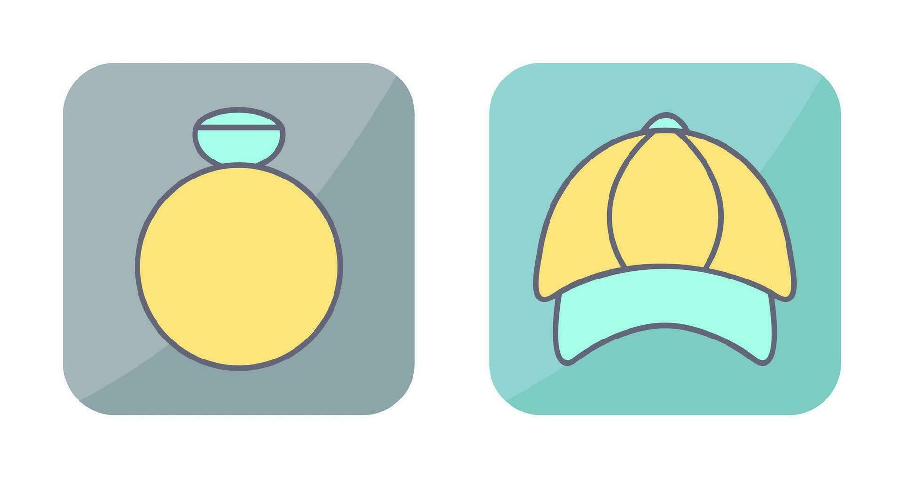 Ring and P Cap Icon vector