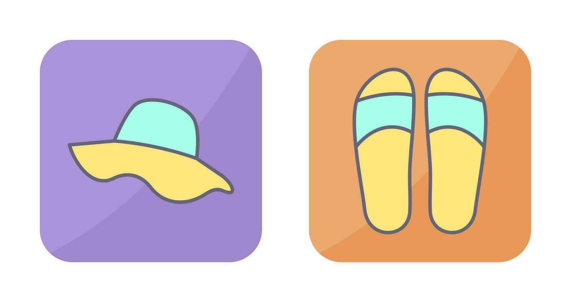 Hat and Slippers Icon vector