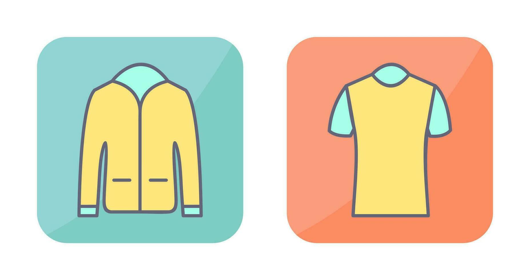 Mens Jacket and Polo Shirt Icon vector