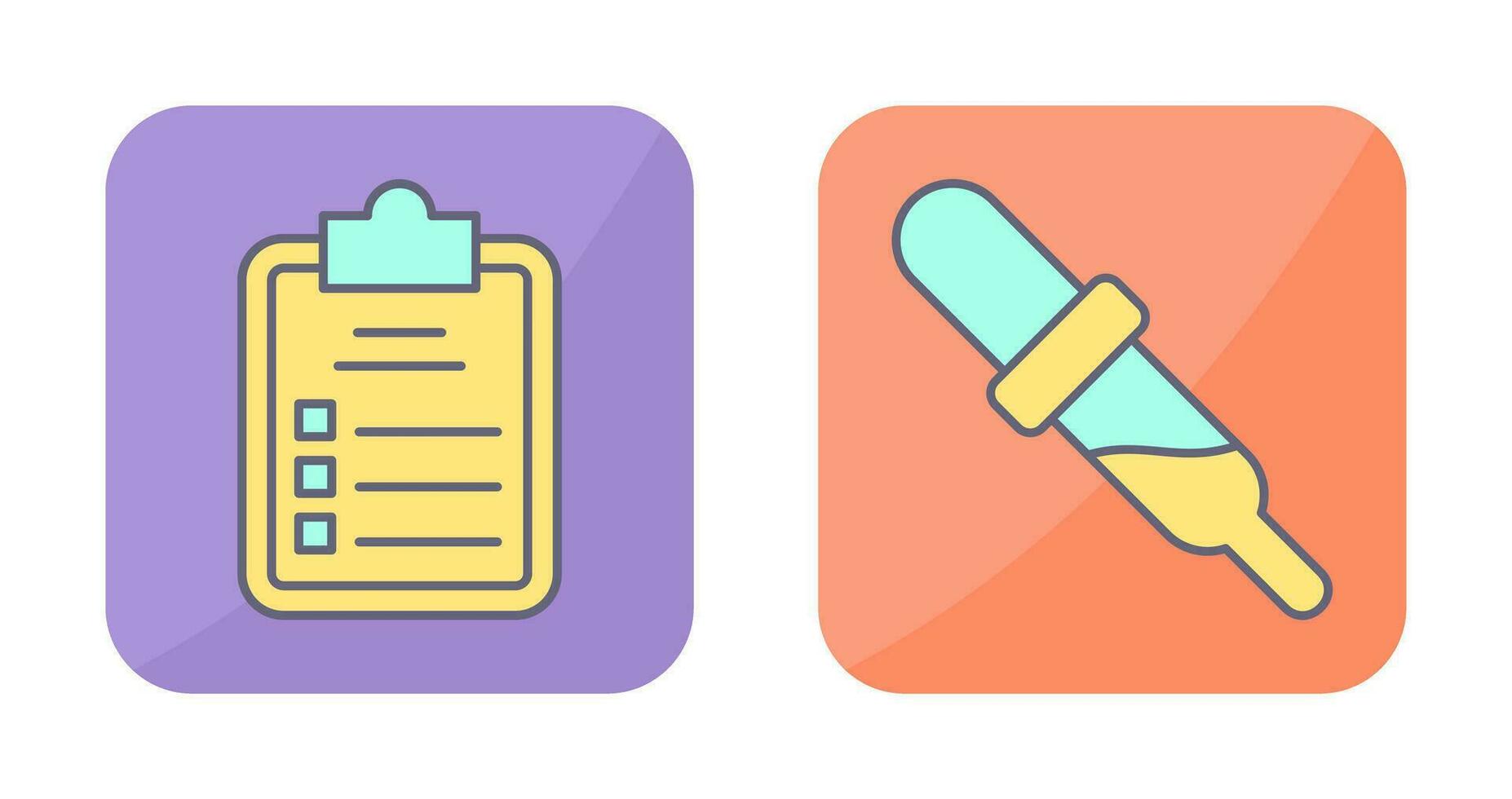 Diagnosis and Dropper Icon vector