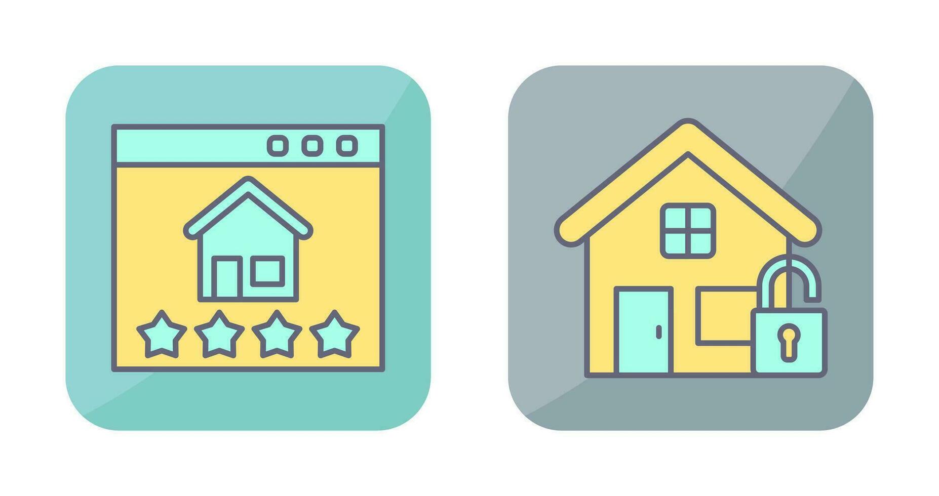 Rating and unlocked Icon vector