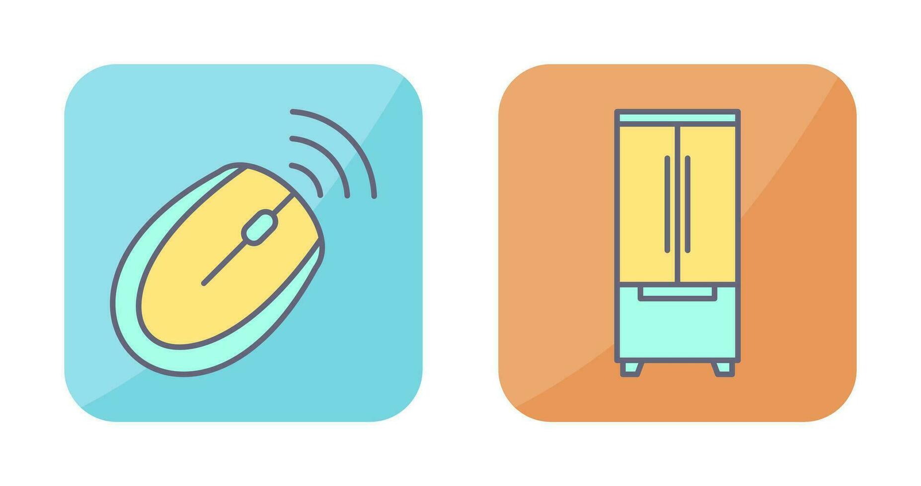 Mouse and Refrigerator Icon vector