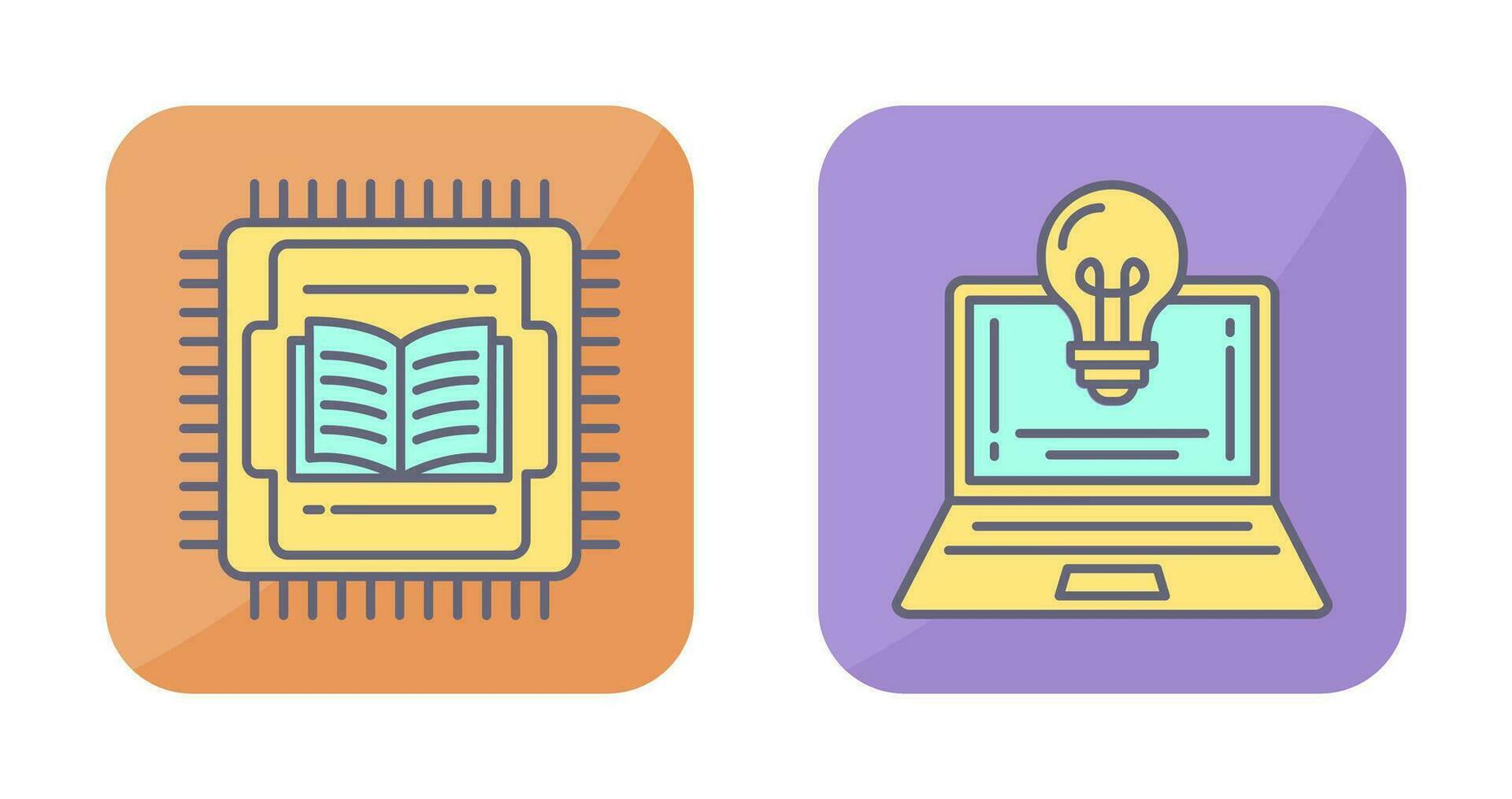 Cpu and Lamp Icon vector