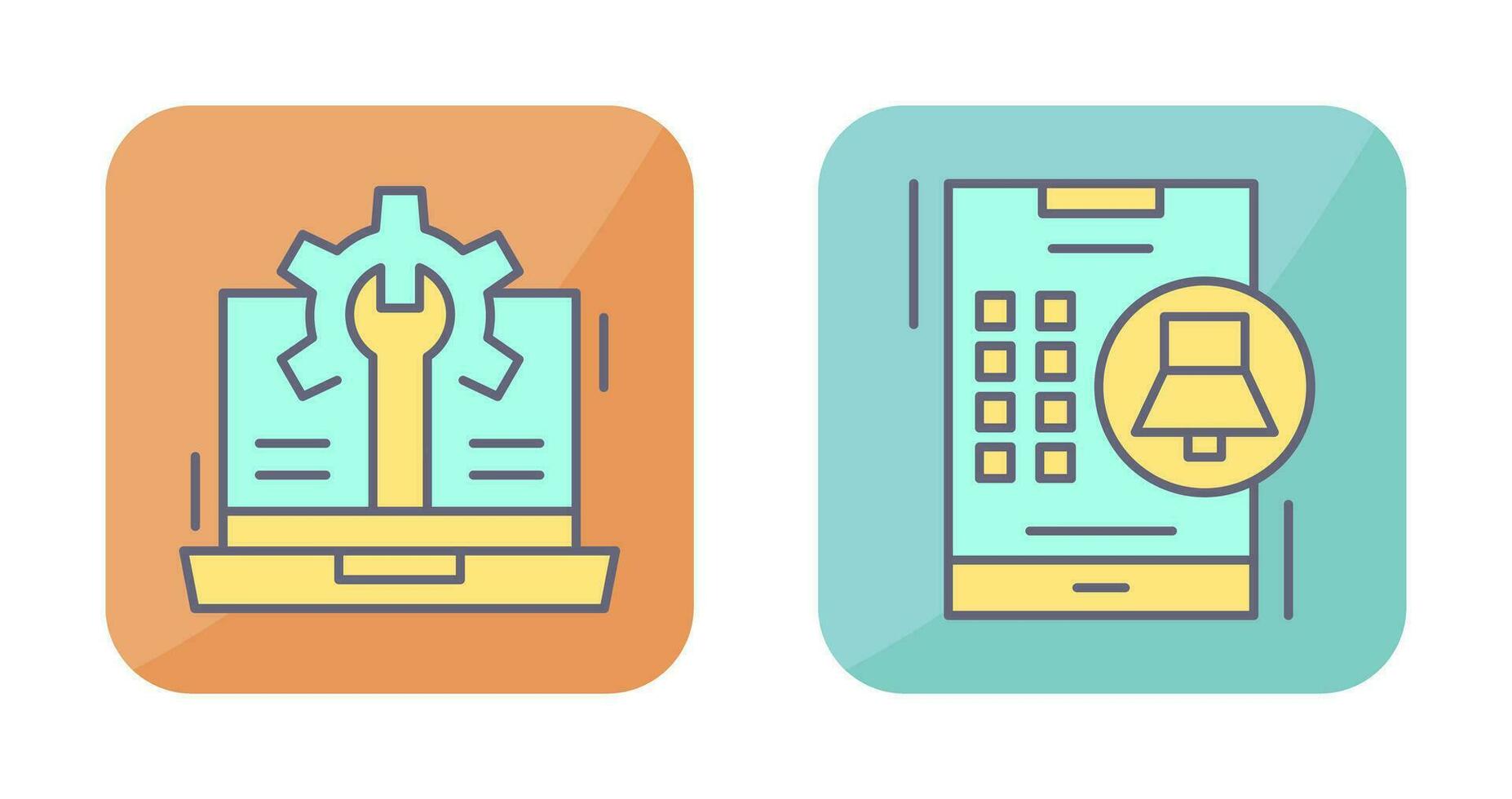Alarm and Web Development Icon vector