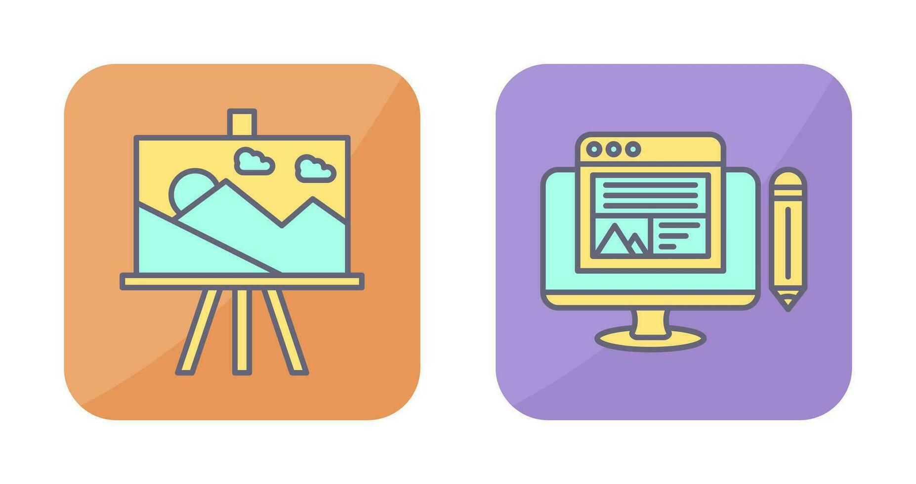 Canvas and Web design Icon vector