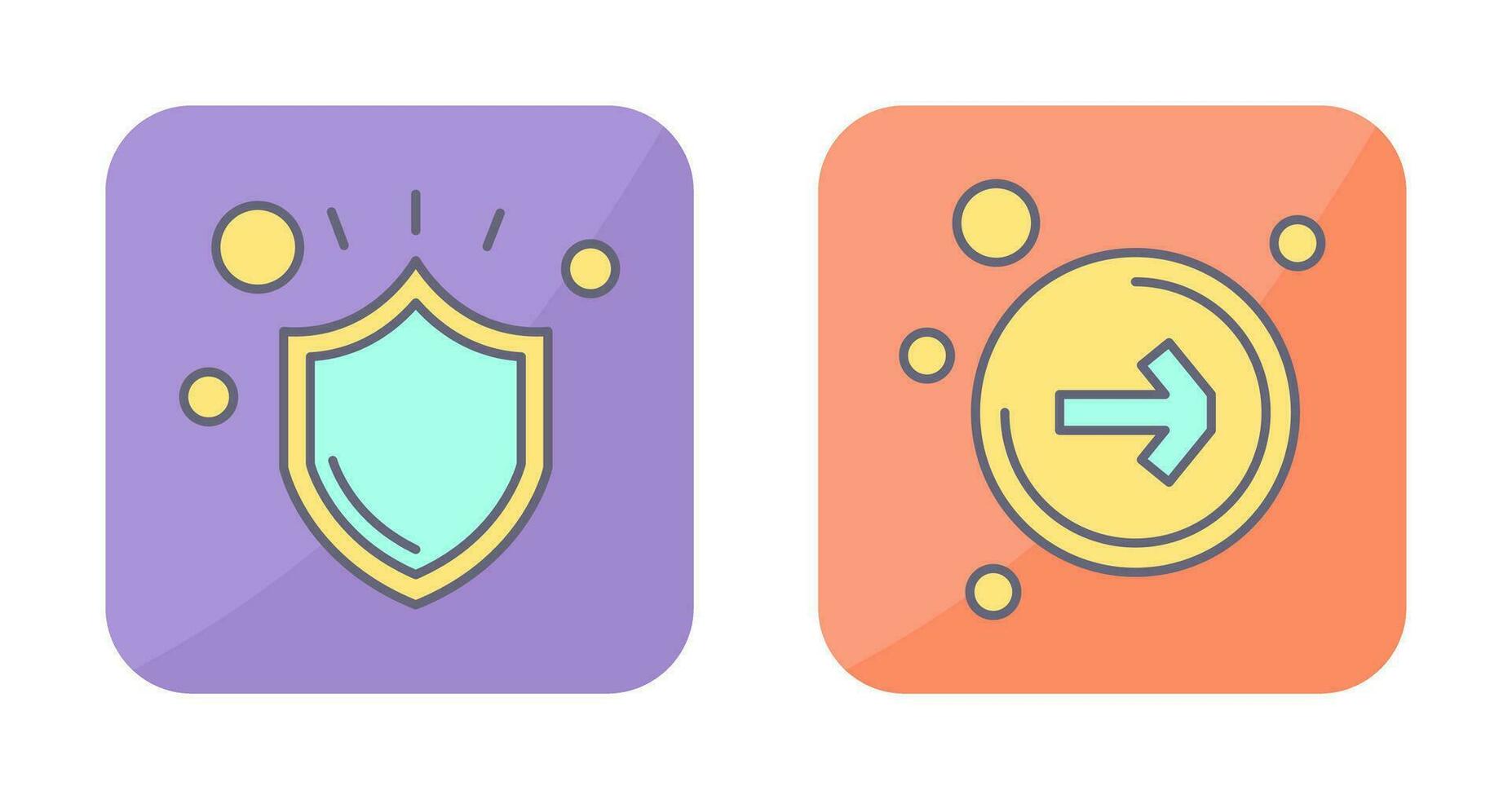 Shield and Right  Icon vector