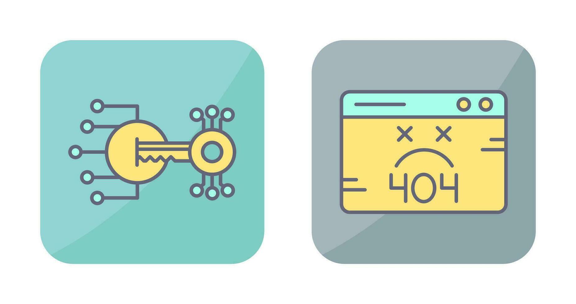 Encryption and 404 Error Icon vector