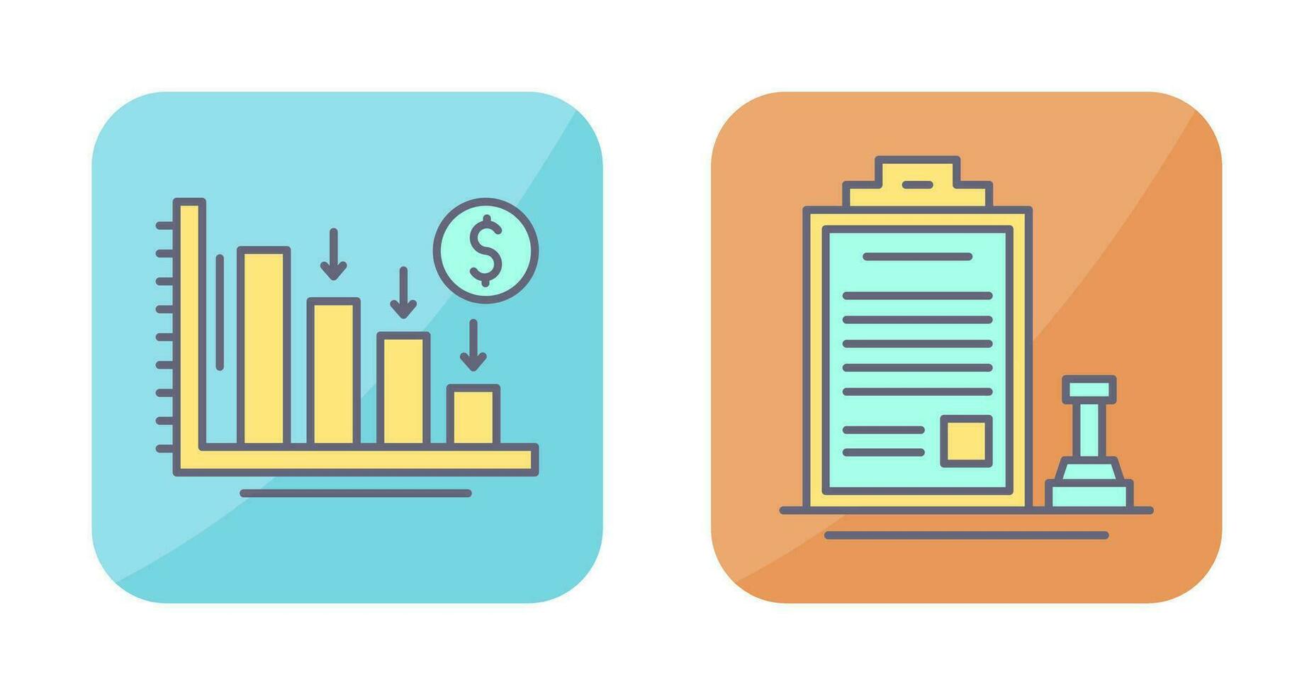 Loss and Stamp Icon vector