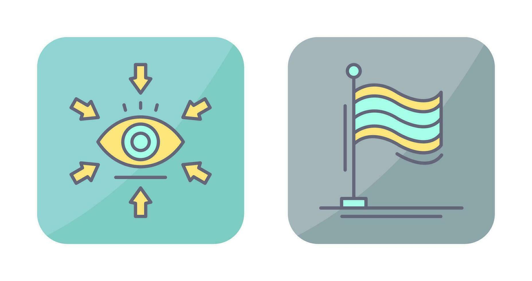 Visualization and Flag Icon vector