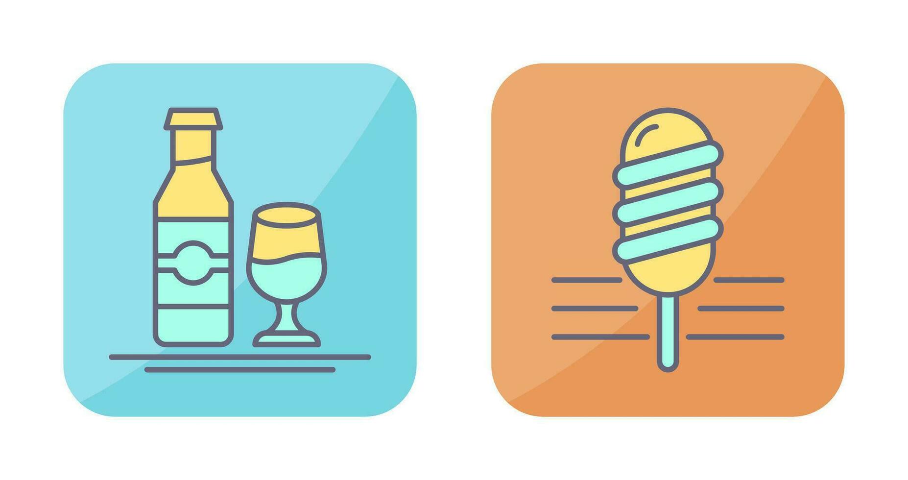 suave bebida y paleta de hielo icono vector