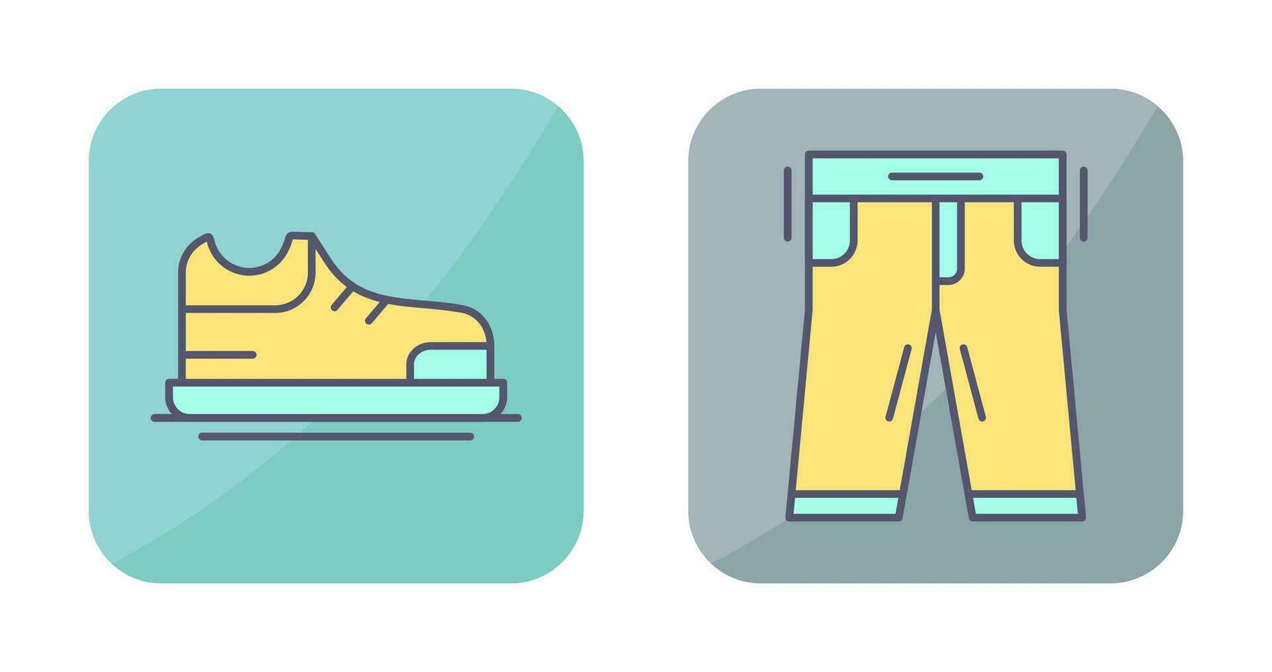 Zapatos y pantalones icono vector