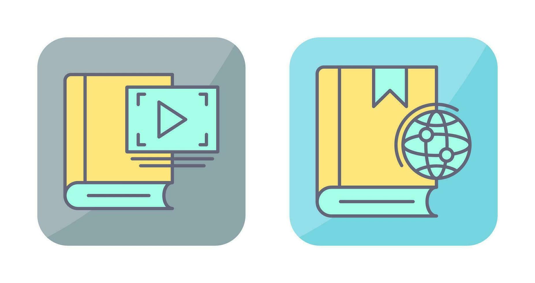 Video Recorder and Globel Icon vector