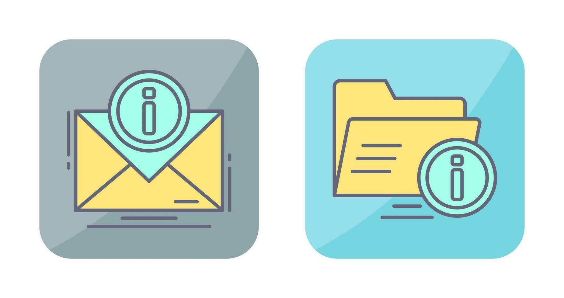 e mail and folder Icon vector