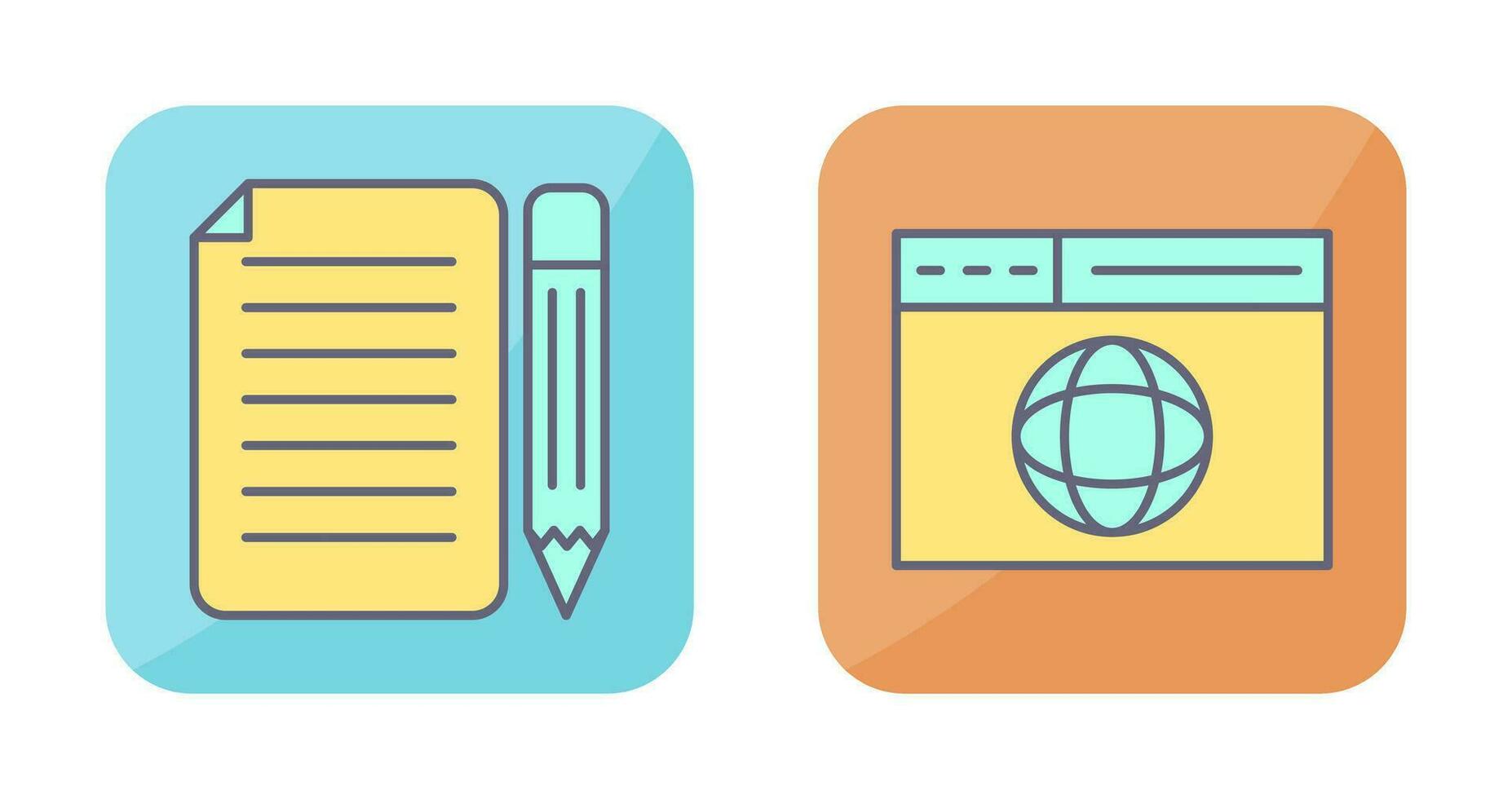 page and web page Icon vector