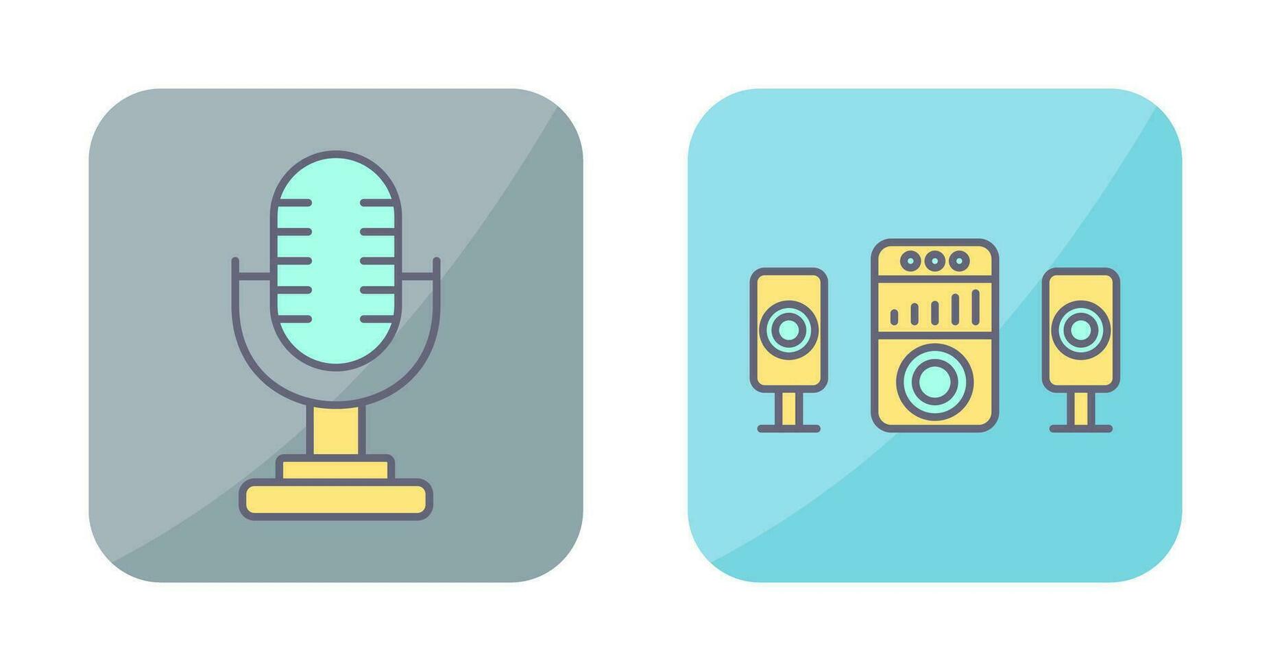Microphone and Sound System Icon vector