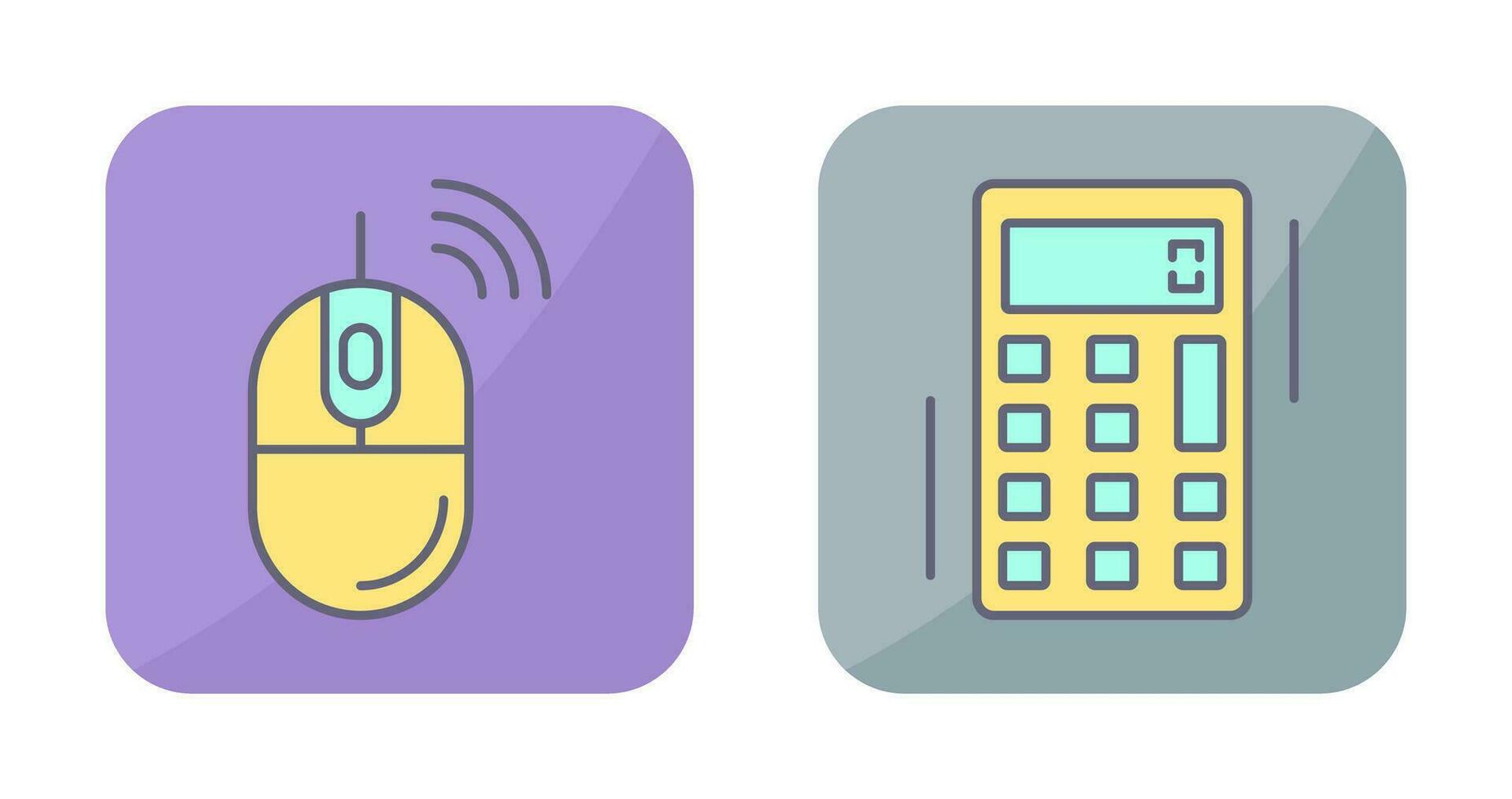 Calculator and Mouse Icon vector