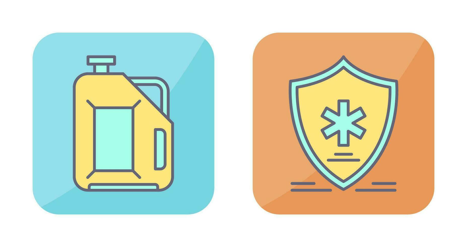 Jerrycan and Medical Symbol Icon vector