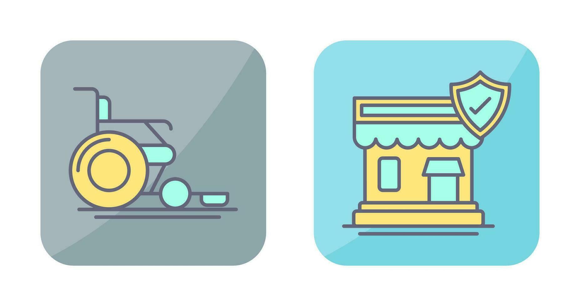 Wheel Chair and business   Icon vector