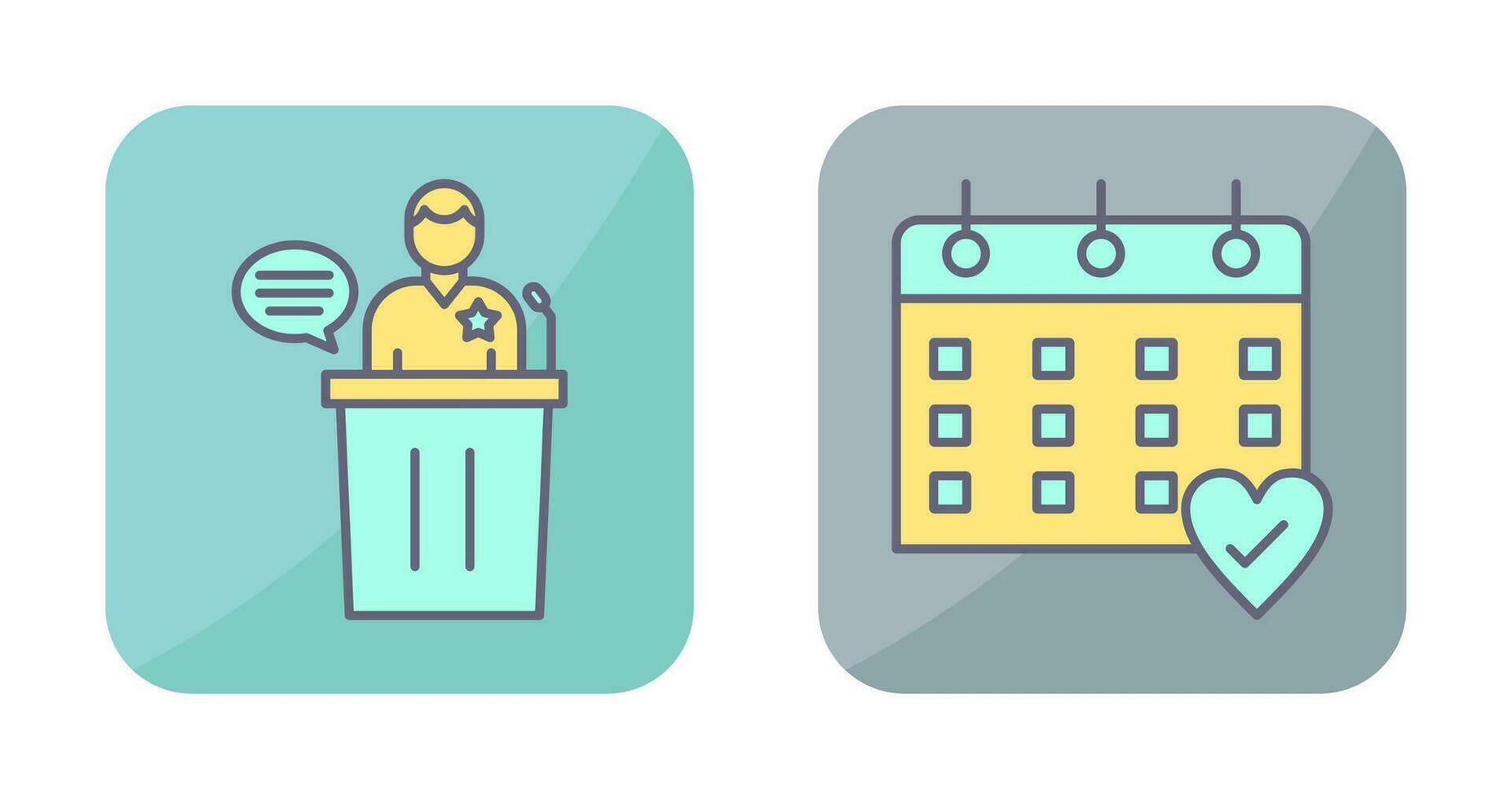 Debate and Calendar Icon vector