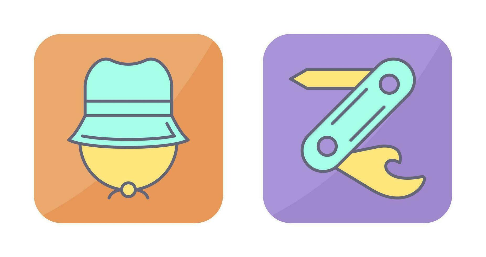 Camping Gas and Swiss Army Knife Icon vector