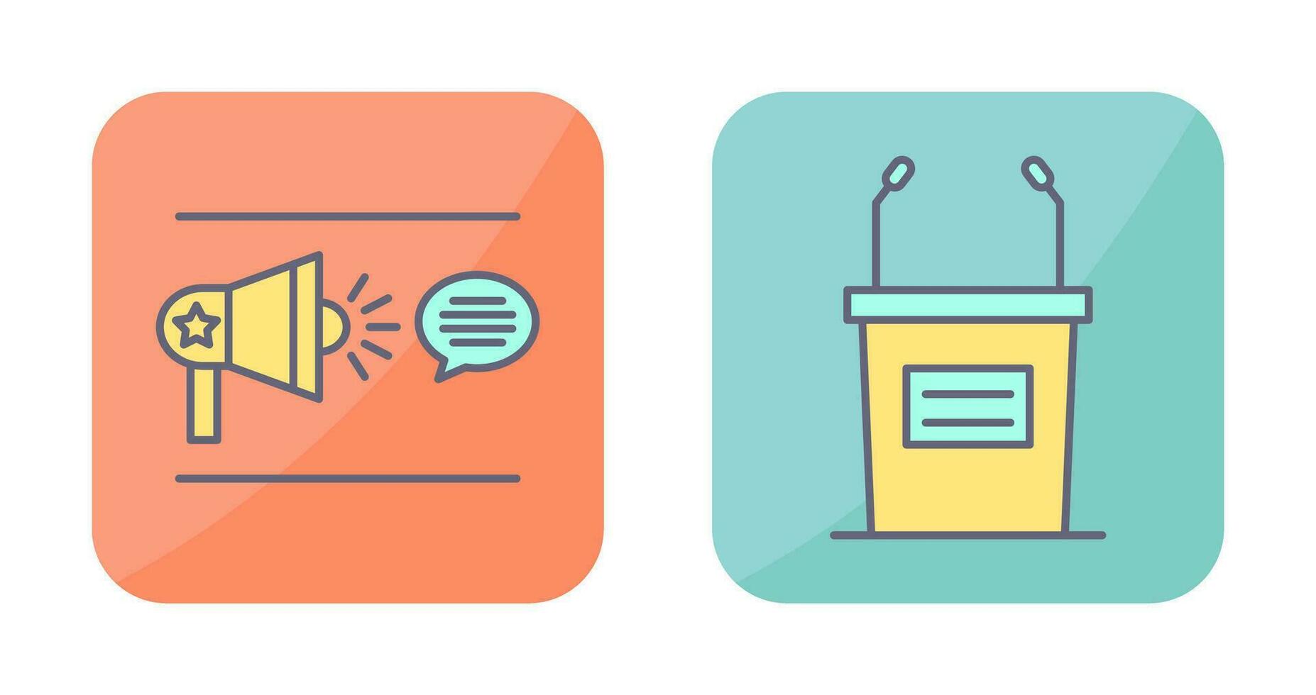 Freedom Of Speech and Debate Icon vector