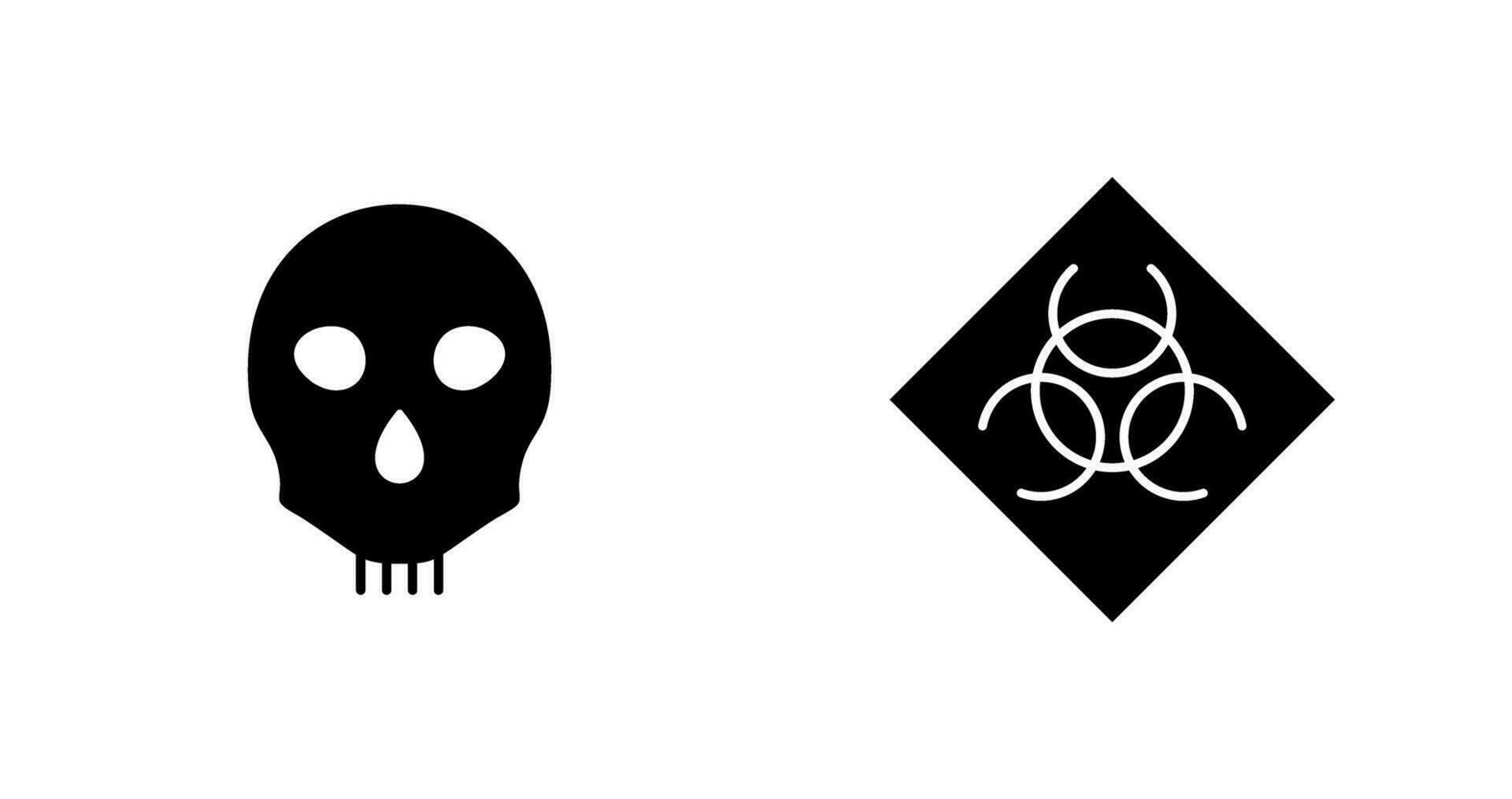 danger and biological hazard  Icon vector