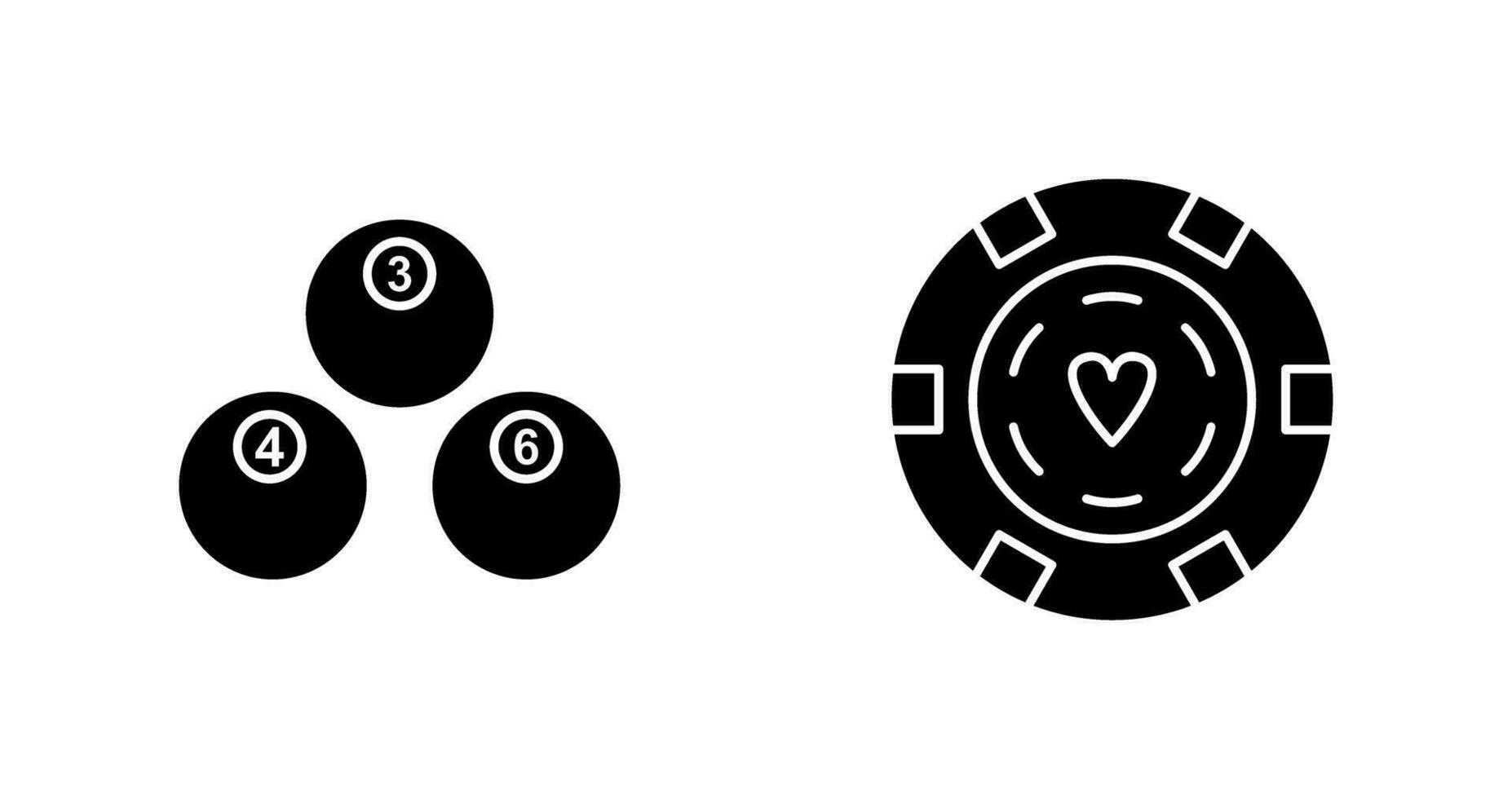 Snooker Balls and Poker Chips Icon vector