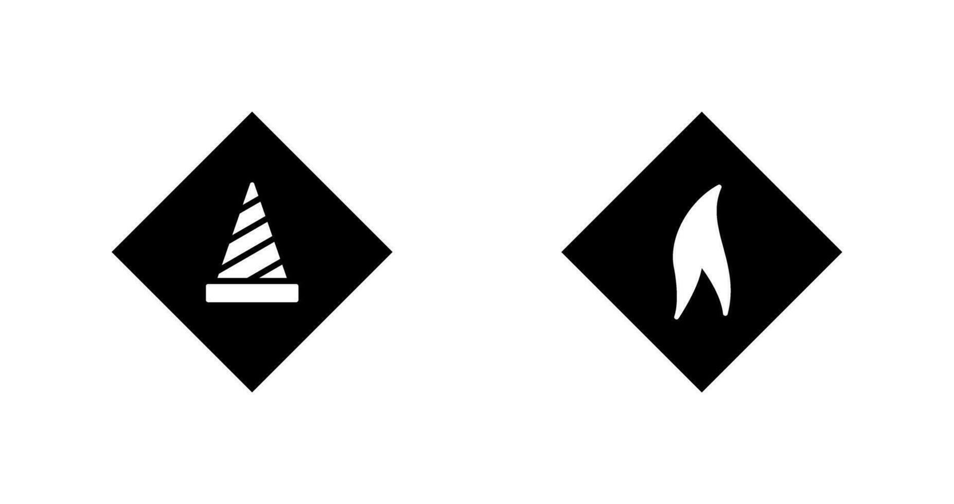 under construction and flammable material  Icon vector