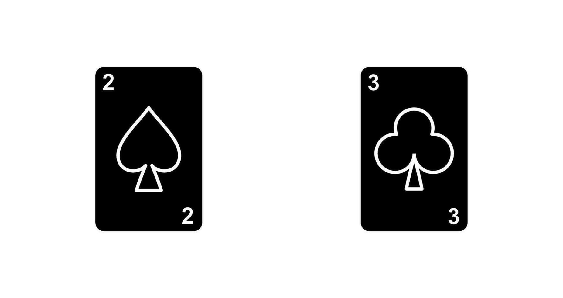 spades cards and clubs card Icon vector